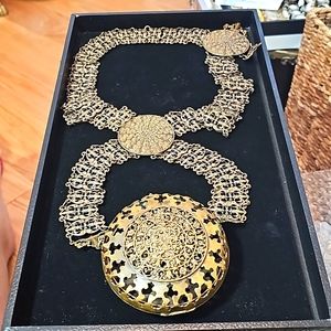 Antique Victorian Brass Belt/Necklace